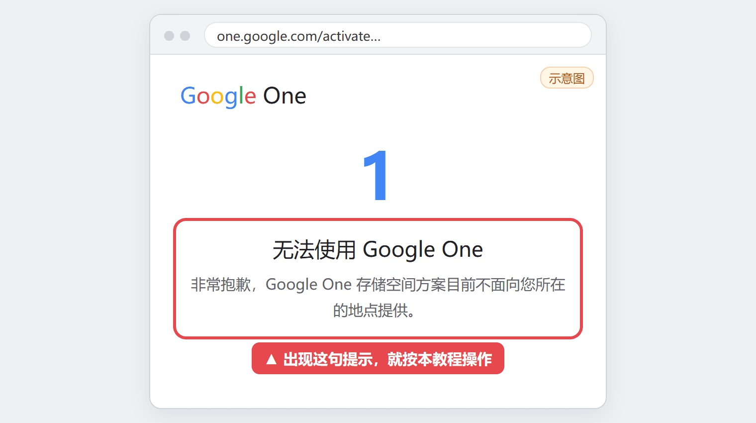 Gemini / Google One 提示「当前地区无法领取」怎么办 · 原站教程封面